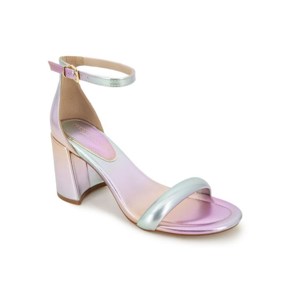 KENNETH COLE NEW YORK Womens Pink Gradient Luisa Open Flare Heeled Sandal 5 M